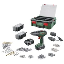 Bosch 18V Accuboormachine UniversalDrill Systeembox Met 241 Accessoires (incl. 2 Accu's 1.5Ah + Lader)